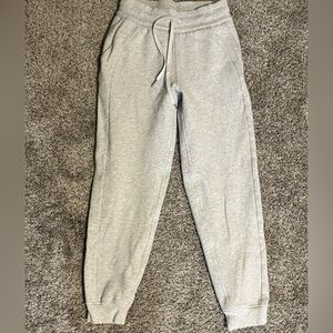 lululemon • warm down jogger II gray cotton terry athletic activewear pull on